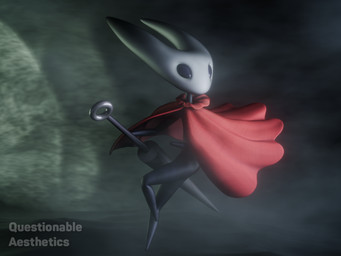 2_horns anthro black_body black_eyes cape cape_only cave clothing dim_lighting female fog holding_melee_weapon holding_object holding_weapon horn melee_weapon mostly_nude pose red_cape red_clothing slim solo sword weapon white_head questionable_aesthetics_(artist) questionable_aesthetics_(modeler) hollow_knight:_silksong hollow_knight_(franchise) team_cherry hornet_(hollow_knight) arthropod insect 3d_(artwork) 4:3 absurd_res blender_(artwork) blender_cycles_(artwork) digital_media_(artwork) hi_res
