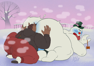 anal anthro anus balls big_butt blue_anus blue_blush blush butt clothed clothed/nude clothing duo face_in_ass genitals hat headgear headwear holidays huge_butt humanoid_on_anthro looking_pleasured male male/male male_rimming_male nude oral overweight rimming rimming_male sex size_difference smoking_pipe snow snowman thick_thighs tongue tongue_out topwear white_body kazushi christmas frosty_the_snowman frosty_the_snowman_(character) philip_(kazushi) elemental_creature elemental_humanoid equid equine horse humanoid mammal mineral_fauna mineral_humanoid snow_creature snow_humanoid digital_media_(artwork) hi_res