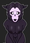 anthro big_breasts bone breast_squish breasts collarbone dark dark_body ears_down female fur grey_background hair looking_at_viewer nervous nipples nude perspective pivoted_ears simple_background skull solo squish thick_thighs vaalgarth scp_foundation scp-1471-a canid canine canis malo mammal monster wolf 2021 digital_drawing_(artwork) digital_media_(artwork) half-length_portrait hi_res portrait signature