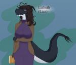 2016 absurd_res anthro big_breasts biped breasts clothed clothing colored digital_media_(artwork) dragon female front_view hair hi_res horn huge_breasts mythological_creature mythological_scalie mythology non-mammal_breasts scalie shadry-chan simple_background smile solo standing tail text toony
