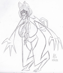 3_toes 4_fingers anthro big_breasts biped bodily_fluids breasts cleavage_mouth feet female fingers glowing glowing_eyes grin hair huge_breasts saliva shadowed_eyes sharp_teeth smile solo tail teeth toes tongue fuggin-aidan june_(jinu) canid canine canis domestic_dog mammal monster shiba_inu spitz 2018 dated english_description full-length_portrait graphite_(artwork) hi_res portrait traditional_media_(artwork)