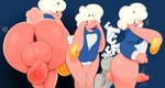 afro ambiguous_gender anthro anus ball_grab balls big_balls big_butt big_penis blue_background blush bodily_fluids bottomless bottomless_anthro bottomless_male butt butt_sniffing clothed clothing covering covering_crotch covering_self duo ear_piercing ear_ring erection faceless_character femboy foreskin from_behind_position front_view fur genital_fluids genitals grey_body hair hoodie hoodie_only humanoid_genitalia looking_back male male/ambiguous multiple_angles nose_to_anus onomatopoeia partially_clothed partially_clothed_anthro partially_clothed_male partially_retracted_foreskin penis penis_tuck piercing pink_body pink_fur precum precum_squirt rear_view ring_piercing sex simple_background smile sniffing solo sound_effects standing surprise surprised_expression tail teeth text thick_thighs topwear topwear_only translucent translucent_hair white_hair yellow_eyes kureto anon arryn_(kureto) bovid caprine humanoid mammal sheep comic digital_media_(artwork) english_text hi_res one_page_comic
