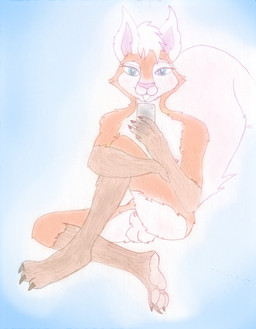 animal_genitalia anthro balls bangs bedroom_eyes big_tail blue_eyes claws femboy fur genitals long_bangs male multicolored_body multicolored_fur narrowed_eyes seductive selfie sheath simple_background slim solo tail tuft two_tone_body two_tone_fur squirrel_succubus ludwig_squirrel eurasian_red_squirrel mammal rodent sciurid tree_squirrel absurd_res hi_res