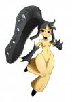 black_hair blush breasts featureless_breasts female genitals hair hair_mouth huge_mouth looking_at_viewer nude pokemorph pussy red_eyes smile solo teeth sssonic2 nintendo pokemon generation_3_pokemon humanoid mawile pokemon_(species) digital_media_(artwork) hi_res