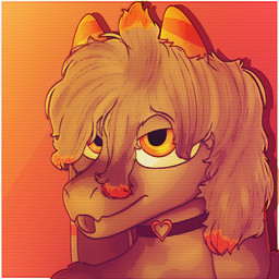 anthro choker floppy_ears fur grey_body grey_fur hair horn jewelry male necklace orange_eyes orange_horn solo tongue tongue_out conditional_dnp gusta gusta_(gusta) bovid caprine goat mammal 1:1 bust_portrait portrait