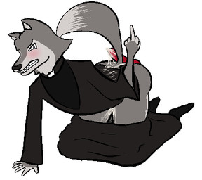 5_fingers angry animal_genitalia animal_penis anthro blush bodily_fluids bottomwear bottomwear_down canine_genitalia canine_penis clothed clothing cum cum_on_back duo fingers genital_fluids genitals gesture hand_gesture humanoid_hands looking_at_viewer male male/male middle_finger pants pants_down partially_clothed penis simple_background jam_(artist) reverend_wolf_(jam) canid canine canis mammal wolf 2015 aliasing binary_drawing digital_drawing_(artwork) digital_media_(artwork) low_res