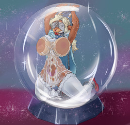 against_surface anthro areola arms_tied ball_gag barely_visible_genitalia barely_visible_vulva bdsm big_breasts blindfold bondage bottomless bottomless_anthro bottomless_female bound breast_squish breasts breasts_on_glass cape chain chain_leash chained chained_to_floor clothed clothing cuff_(restraint) curvy_figure dress female footwear gag genitals glistening hands_above_head hourglass_figure huge_breasts in_bubble ineffective_clothing leash legs_tied legwear nipples no_bra no_underwear on_glass presenting presenting_breasts presenting_vulva restraints shoes small_waist snow snow_globe snowgrave solo squish stockings submissive submissive_anthro submissive_female thick_thighs translucent translucent_clothing vulva wet wet_clothing wide_hipped_anthro wide_hipped_female wide_hips womb_tattoo hlebushekuwu deltarune undertale_(series) noelle_holiday deer mammal hi_res