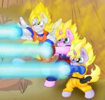 clothing derp_eyes feathered_wings feathers female grey_body grey_feathers group horn kamehameha parody wings blackbewhite2k7 dragon_ball dragon_ball_z friendship_is_magic hasbro my_little_pony mythology amethyst_star_(mlp) derpy_hooves_(mlp) dinky_hooves_(mlp) gohan goku goten equid equine mammal mythological_creature mythological_equine pegasus unicorn crossover hi_res