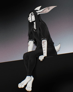 anthro female solo thalislixeon artfight artfight2025 hare lagomorph leporid mammal 2025 4:5 hi_res tagme