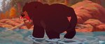 anus balls big_butt brown_body brown_fur butt feeding feral fur genitals looking_back male nature plant river rock short_tail solo tail tail_anus tree water arf-fra brother_bear disney tug_(brother_bear) bear brown_bear fish grizzly_bear mammal marine salmon salmonid_(fish) ursine