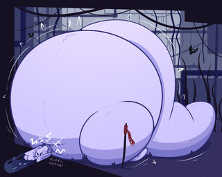 big_butt butt grass huge_butt huge_thighs hyper hyper_butt hyper_pear hyper_thighs monobutt motion_lines plant shadow solo text thick_thighs white_text exoticcrystal rain_world videocult exotic_krystal slugcat 2026 artist_name hi_res