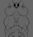 big_breasts big_butt big_penis black_eyes breasts butt duo female flaccid genitals huge_breasts huge_butt huge_penis male male/female muscular muscular_thighs penis thick_thighs repomorame cream_(repomorame) alien alien_humanoid humanoid hi_res monochrome