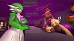 alcohol alcohol_bottle anthro bar beverage dialogue duo female female/female one_eye_closed strip_club tipsy fintheshark372 warfaremachine_(modeler) nintendo pokemon warfare_gardevoir warfare_lopunny gardevoir generation_3_pokemon generation_4_pokemon humanoid lagomorph leporid lopunny mammal pokemon_(species) rabbit 16:9 3d_(artwork) 4k absurd_res digital_media_(artwork) hi_res source_filmmaker_(artwork) widescreen