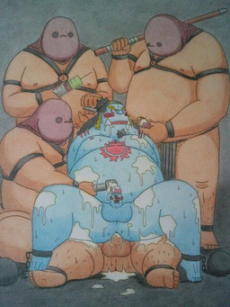 anal bdsm beard blush bondage bound chain chubby cum cum_bath drugs facial_hair fishmen forced futonuki group group_sex human jinbe male male/male mammal mask messy needle one_piece oral prison rape saliva sex slave sweat weapon
Rating: Explicit
Score: 4
User: Zest
Date: July 31, 2014 anal bdsm beard blush bondage bound chain chubby cum cum_bath drugs facial_hair fishmen forced futonuki group group_sex human jinbe male male/male mammal mask messy needle one_piece oral prison rape saliva sex slave sweat weapon
Rating: Explicit
Score: 4
User: Zest
Date: July 31, 2014