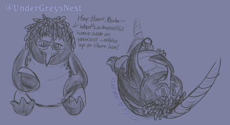 anthro beak flippers flirting flirting_with_viewer foreskin genitals hammock head_feathers humanoid_genitalia humanoid_penis lying_on_hammock male multiple_poses overweight overweight_male penis pose purple_background simple_background sitting smile solo tattoo undergreysnest surf's_up zeke_topanga avian bird emperor_penguin penguin 2025 dated signature watermark