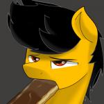 1:1 ambiguous_gender barnwithhoovesup daring_do_(mlp) duo eclair equid equine fan_character food food_fetish friendship_is_magic hasbro horse mammal my_little_pony oral pastry pony simple_background solo_focus suggestive suggestive_food