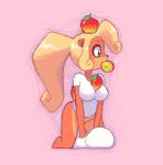 2017 2d_animation accessory activision animated anthro bandicoot bare_legs barefoot between_breasts between_legs biped black_nose blonde_hair bottomless breasts butt clothed clothing coco_bandicoot crash_bandicoot_(series) digital_media_(artwork) feet female flower flower_in_hair food food_between_breasts frame_by_frame fruit full-length_portrait fur genitals hair hair_accessory kempferzero kneeling leaf long_hair loop low_res mammal marsupial midriff mouth_hold multicolored_body multicolored_fur navel object_between_breasts orange_body orange_fur pillow pink_background plant ponytail portrait pussy shirt short_playtime short_sleeves simple_background solo teal_eyes third-party_edit toes topwear turntable_(animation) white_clothing white_shirt white_topwear wumpa_fruit