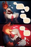 2:3 animal_genitalia animal_penis anthro bodily_fluids bottomless canid canine canine_genitalia canine_penis chair_position clothed clothing comic dialogue disney doxy duo english_text erection eyes_closed female female_penetrated fox french_kissing from_behind_position from_front_position genital_fluids genitals heart_symbol hi_res humiliation judy_hopps kissing lagomorph leporid male male/female male_penetrating male_penetrating_female mammal mastery_position nick_wilde penetration penile penile_penetration penis penis_in_pussy prismblush profanity pussy rabbit red_fox saliva sex short_stack size_difference text tongue tongue_out true_fox vaginal vaginal_fluids vaginal_penetration zootopia