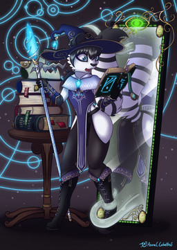 anthro book boots clothing digitigrade digitigrade_footwear footwear furgonomic_footwear furgonomics hat headgear headwear magic_staff magic_user male mirror mirror_reflection reflection shoes solo spellbook staff tentacle_grab tentacles witch_hat azural_cobaltros nathan_(nathan_hsien_yung_pan) bear giant_panda mammal hi_res