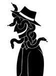 clothed clothed_humanoid clothed_male clothing covered_eyes fedora forked_tongue grin hat headgear headwear living_hair male necktie pseudo_hair side_view silhouette simple_background smile snake_hair solo suit tongue white_background sunnyclockwork european_mythology greek_mythology mythology scp_foundation alto_clef_(scp_foundation) gorgon humanoid reptile scalie snake 2015 black_and_white digital_drawing_(artwork) digital_media_(artwork) half-length_portrait monochrome portrait