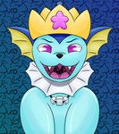 blue_body blue_skin crown headgear jewelry male mouth_shot necklace open_mouth purple_eyes solo uvula suiro nintendo pokemon vapor_(justanormalvaporeon) eeveelution generation_1_pokemon pokemon_(species) vaporeon absurd_res hi_res