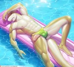 abs air_mattress anthro arm_in_water arms_bent balls bent_legs bulge clothed clothing countershading covering covering_eyes covering_face foreskin genitals gills humanoid_genitalia humanoid_penis leg_in_water leg_over_edge lying lying_on_pool_toy male multicolored_body muscular muscular_anthro muscular_male muscular_thighs neck_gills nipples non-mammal_nipples on_back on_pool_raft on_pool_toy outside over_edge partially_retracted_foreskin partially_submerged patreon_logo penis penis_poking_out planted_leg pool_float pool_raft pool_toy raised_arm solo speedo speedo_only submerged_arm submerged_leg swimwear tan_body teeth text topless topless_male water waterscape website_logo white_body sigma_x patreon fish marine shark 2021 url