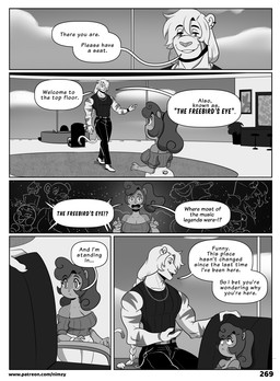 anthro biped bottomwear breasts clothed clothing detailed_background dialogue duo female hair inside male open_mouth pupils smile speech_bubble text thick_thighs topwear nimzy noms_(nimzy) tobi_(nimzy) cricetid felid hamster hybrid liger mammal pantherine rodent comic english_text hi_res monochrome url