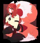 alternative_fashion clothing cog cosplay costume female femboy flower plant solo avoid_posting zingiber scott_(chronosflux) ailurid bear mammal red_panda 2018 digital_media_(artwork) hi_res signature sketch