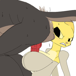 anthro balls blush bodily_fluids breast_play breasts clenched_teeth clothing cum cum_on_breasts cum_on_clothing disgust disgusted_expression disgusted_face duo female genital_fluids genitals knot male male/female penis reverse_titfuck sex tail teeth titfuck vein veiny_penis anonymous_artist third-party_edit microsoft mythology prequel_adventure the_elder_scrolls katia_managan canid canine mammal mythological_canine mythological_creature werecanid werecanine werecreature werewolf 1:1 animated low_res