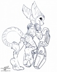 anthro armor backsack balls butt flaccid humanoid_penis leaning lombax looking_back male monochrome nude penis plain_background plantigrade pose ratchet ratchet_and_clank sketch smile solo standing uncut white_background wolfblade wrench
Rating: Explicit
Score: 9
User: Pokelova
Date: March 22, 2014