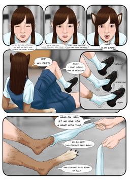 4_toes 5_fingers asian brown_body brown_fur claws clothing dialogue ear_expansion expansion feet female feral fingers foot_expansion forced fur fur_growth group growth idol_group japanese paw_growth red_ribbon removing_socks serum shoes_removed socks_removed solo species_transformation speech_bubble talking_to_another text toe_claws toes transformation undressing_another chuchumeco canid canine canis domestic_dog human mammal shiba_inu spitz absurd_res comic english_text hi_res