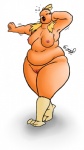 anthro anthrofied belly big_belly breasts eyes_closed female genitals nude open_mouth overweight overweight_anthro overweight_female pokemorph pussy slightly_chubby solo stretching tired wide_hips yawn bbwpokedex eddy_okapi nintendo pokemon generation_3_pokemon pokemon_(species) torchic