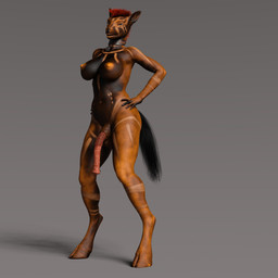 5_fingers animal_genitalia animal_penis anthro areola arm_markings arm_stripes balls bent_arm big_breasts big_penis black_body black_breasts black_fur black_tail breasts brown_body brown_fur chest_markings cloven_hooves collar cowbell equine_genitalia equine_penis equine_tail facial_piercing fingers flaccid fur genitals glistening glistening_body glistening_breasts glistening_genitalia glistening_penis glistening_skin grey_background gynomorph hair hand_on_face hand_on_hip hands_on_hips hooves intersex leather leather_collar markings medial_ring multicolored_body multicolored_fur muscular muscular_thighs nails natural_breasts navel nipples nose_piercing nose_ring nude open_mouth orange_nipples penis piercing pink_penis red_hair ring_piercing shadow simple_background smile solo spots standing tail three-quarter_view tuft two_tone_body two_tone_fur wide_hips wide_stance yellow_eyes earthclan3d equid equine horse mammal 1:1 3d_(artwork) digital_media_(artwork) hi_res