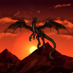 ambiguous_gender detailed_background feral flying horn membrane_(anatomy) membranous_wings nude outside scales sky solo sun tail twilight white_eyes wings dalagar mythology dragon mythological_creature mythological_scalie scalie 1:1 2012 hi_res