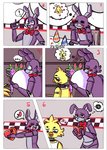 blush bow_tie confession duo flower love machine plant romantic romantic_confession romantic_couple singing thinking thoughtful_expression reikoi02 five_nights_at_freddy's scottgames bonnie_(fnaf) chica_(fnaf) animatronic avian bird chicken galliform gallus_(genus) lagomorph leporid mammal phasianid rabbit robot absurd_res comic hi_res