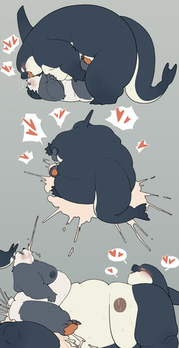 4_fingers 4_toes 5_fingers ^_^ anal_request anthro anthro_on_anthro anthro_penetrated anthro_penetrating anthro_penetrating_anthro areola belly big_areola big_belly big_fin big_moobs big_nipples big_tail black_areola black_body black_ears black_fin black_fur black_nipples black_nose black_skin black_tail blush bodily_fluids brown_areola brown_nipples close-up cum cum_inside cum_on_ground cum_pool cum_through darkened_nipples dot_eyes duo ejaculation emanata excessive_cum excessive_genital_fluids eyes_closed feet fin fingers fish_tail frown fur genital_fluids glistening glistening_areola glistening_nipples heart_symbol huge_belly huge_moobs huge_tail humanoid_hands iconography inverted_nipples larger_anthro larger_male long_tail looking_pleasured lying_on_another male male/male male_penetrated male_penetrating male_penetrating_male moobs multicolored_body multicolored_fur multicolored_skin nipples nude obscured_penetration on_another's_belly on_top open_mouth open_smile overweight overweight_anthro overweight_male pawpads penetration pink_pawpads puffy_areola satisfied scared sex short_tail shy simple_eyes sitting size_difference small_top_big_bottom smaller_anthro smaller_male smile snout speech_bubble spread_legs spreading standing sweat sweaty_arms sweaty_belly sweaty_body sweaty_face sweaty_legs sweaty_moobs sweaty_skin sweaty_tail sweaty_thighs tail toes two_tone_body two_tone_fur two_tone_skin two_tone_tail white_body white_fur white_skin white_tail quanjiang aquatic bear cetacean dolphin giant_panda mammal oceanic_dolphin orca polar_bear toothed_whale ursine 2026 absurd_res colored comic digital_drawing_(artwork) digital_media_(artwork) hi_res sequence shaded