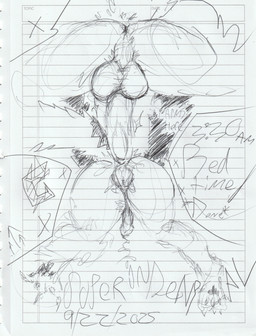 anthro bodily_fluids cum cum_inside dripping duo from_behind_position genital_fluids grabbing_from_behind male male/male pen precum precum_drip rear_view sex superindenial canid canine canis mammal wolf absurd_res hi_res