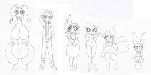 anthro anthrofied big_breasts breast_size_difference breasts cleavage clothed clothed_anthro clothed_human clothed_male clothing comparison dress featureless_breasts female flat_chested fur group hair happy huge_breasts lineup loli male membrane_(anatomy) navel nude nude_female overalls patagium pokemorph simple_background slime small_breasts tired tsundere young bit-small nintendo pokemon emolga generation_2_pokemon generation_3_pokemon generation_5_pokemon generation_6_pokemon goodra human mammal meowstic meowstic_(female) minun pokemon_(species) rodent sciurid sneasel absurd_res hi_res line_art model_sheet sketch