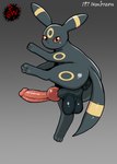 absurd_res animal_genitalia animal_penis anus balls big_balls big_butt big_penis black_body butt canid canine_genitalia canine_penis darkened_genitalia digital_media_(artwork) eeveelution erection feet feral generation_2_pokemon genitals hi_res hindpaw huge_butt huge_penis knot long_penis looking_at_viewer male mammal nintendo paws penis pokemon pokemon_(species) presenting puffy_anus rapistwerewolf rear_view simple_background small_but_hung soles solo thick_penis thick_thighs toes umbreon wide_hips