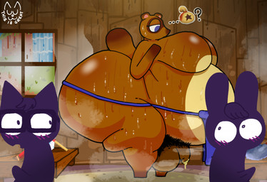 anthro balls belly big_balls big_belly big_breasts big_butt big_penis bodily_fluids breasts butt clothing cum erection erection_under_clothing genital_fluids genitals huge_balls huge_belly huge_breasts huge_butt huge_penis hyper hyper_balls hyper_belly hyper_breasts hyper_butt hyper_genitalia hyper_penis male male/male musk musky_penis obese overweight penis smegma steam steaming_body sweat sweaty_butt voyeur wowthisisgreat animal_crossing nintendo raymond_(animal_crossing) sasha_(animal_crossing) tom_nook_(animal_crossing) canid canine mammal procyonid raccoon raccoon_dog tanuki alternate_version_at_source hi_res