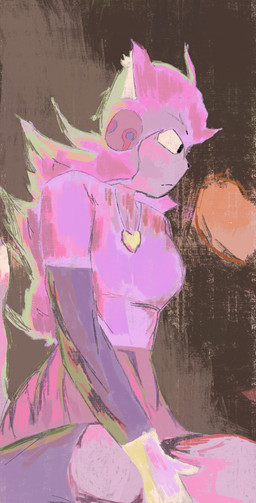 anthro bell bottomwear clothing dark darkness female hair heart_locket heart_symbol light long_hair pink_body pink_hair pupils purple_body purple_hair sitting skirt solo anonymous_artist deltarune undertale_(series) irritable_ghost_(deltarune) mad_mew_mew pink_(deltarune) felid feline humanoid mammal absurd_res digital_drawing_(artwork) digital_media_(artwork) digital_painting_(artwork) hi_res painting_(artwork) shaded