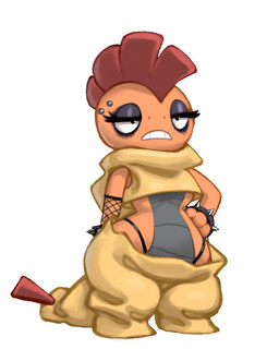3_fingers alternative_fashion anthro anthrofied armwear barbell_piercing bent_arm biped black_clothing black_eyes bottomwear bracelet breasts clothed clothed_anthro clothed_female clothing earless eyelashes eyeshadow facial_piercing featureless_breasts female female_anthro fingers fishnet_armwear fishnet_clothing grey_body grey_eyeshadow half-closed_eyes hand_on_hip jewelry makeup medium_breasts midriff multicolored_body narrowed_eyes non-mammal_breasts open_mouth orange_body pants piercing pokemorph pseudo_hair punk scales simple_background solo spiked_bracelet spikes standing teeth thong_straps three-quarter_view topwear two_tone_body under_boob ventral_scales white_background white_sclera wide_hips yellow_bottomwear yellow_clothing yellow_pants yellow_topwear kujalla nintendo pokemon generation_5_pokemon pokemon_(species) scrafty 2025 digital_media_(artwork) full-length_portrait hi_res portrait shaded soft_shading