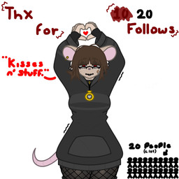 alternative_fashion anthro band-aid bandage bell bell_collar black_lips black_lipstick brown_body brown_fur brown_hair clothing collar ear_piercing emo eyewear female fingerless_gloves fishnet_clothing fishnet_legwear fishnet_thigh_highs fur gesture glasses gloves hair handwear heart_gesture hoodie legwear lips lipstick makeup piercing rat_ears rat_tail red_eyes solo standing tail thigh_highs topwear heavensyuri charlotte_(heavensyuri) mammal murid murine rat rodent 1:1 hi_res