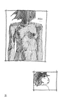 anthro areola blush breasts dialogue duo hair looking_back nipples open_mouth page_number silhouetted_body simple_background standing text white_background gaydottiff ash_(gaydottiff) juliet_(gaydottiff) mammal mouse murid murine rodent 2024 black_and_white character_name comic hi_res monochrome