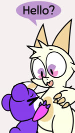 >_< angry anthro big_tail bow_tie dialogue duo eyes_closed fur heterochromia horn hug humor laugh laughing_at_another looking_at_viewer magic male multicolored_body multicolored_eyes multicolored_fur purple_body purple_eyes purple_fur sad scales size_difference tail text white_body white_scales kyrakupetsky chikn_nuggit mythology bearzel_(chikn_nuggit) bezel_(chikn_nuggit) fwench_fwy_(chikn_nuggit) bear dragon mammal mythological_creature mythological_scalie scalie 2024 9:16 animated digital_media_(artwork) hi_res long_playtime sound voice_acted webm nonbinary_(lore)