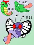 2022 ambiguous_gender antennae_(anatomy) arthropod blush butterfree caterpie digital_media_(artwork) duo erection evolutionary_family feral foot_fetish foot_play footjob generation_1_pokemon genitals hashtag hi_res id_number male metapod multiple_images nintendo number penis pokemon pokemon_(species) question_mark red_eyes secretsableye sex simple_background solo_focus sparkles tail tail_around_penis tail_fetish tail_play tail_sex tailjob tapering_penis text two-footed_footjob wings