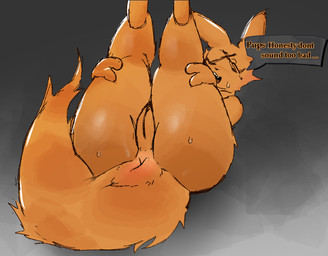 female fluffy fluffy_tail genitals holding_both_legs tail vulva bestdogneppy rain_world videocult slugcat