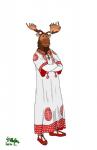 anthro biped byzantine clothing dewlap_(anatomy) facial_hair footwear jewelry looking_at_viewer male medieval necklace shirt shoes simple_background solo standing topwear tunic white_background ohs688 disney zootopia peter_moosebridge deer mammal moose new_world_deer 2016 digital_media_(artwork) full-length_portrait hi_res portrait