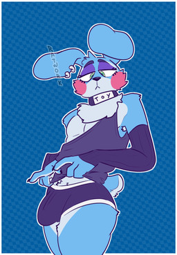 anthro arm_warmers armwear boxers_(clothing) bulge clothing collar ear_piercing femboy fluffy fluffy_chest male piercing pubes shirt solo tank_top topwear underwear ratwork five_nights_at_freddy's five_nights_at_freddy's_2 scottgames toy_bonnie_(fnaf) lagomorph leporid mammal rabbit hi_res