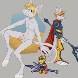 anthro armor cape clothed clothing feet fingers flaccid foreskin fur genitals hair headgear holding_object humanoid_genitalia humanoid_penis looking_at_viewer male medieval_armor penis simple_background sitting smile solo standing tight_foreskin toes unretracted_foreskin white_body white_fur concupisco chucklefish final_fantasy final_fantasy_ix square_enix starbound burmecian mammal murid murine rat rodent digital_media_(artwork) hi_res pixel_(artwork)